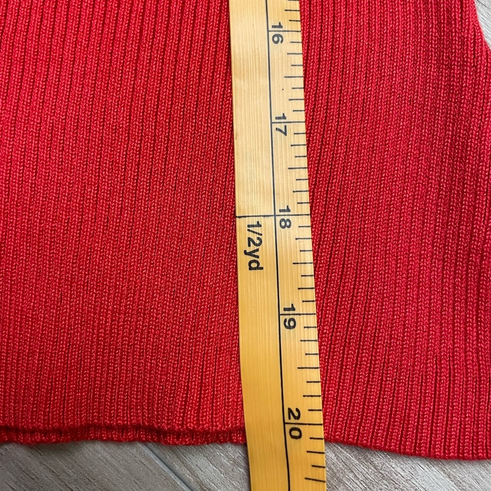 Red Square Neck Ribbed Sweater NWT - Picture 10 of 10